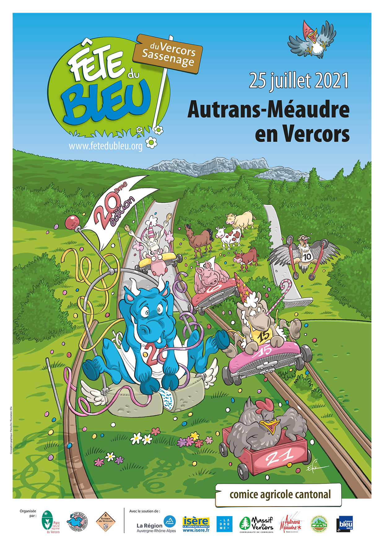 Affiche Fête du Bleu 2021