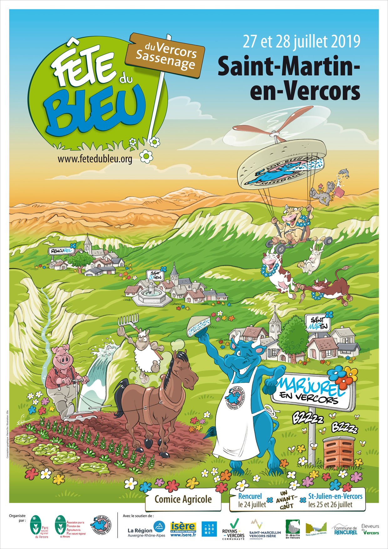 Affiche Fête du Bleu 2019