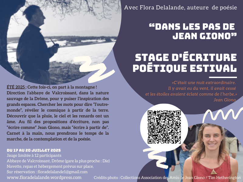 Stage d'écriture poétique à l'Abbaye de Valcroissant Stage d'écriture poétique à l'Abbaye de Valcroissant