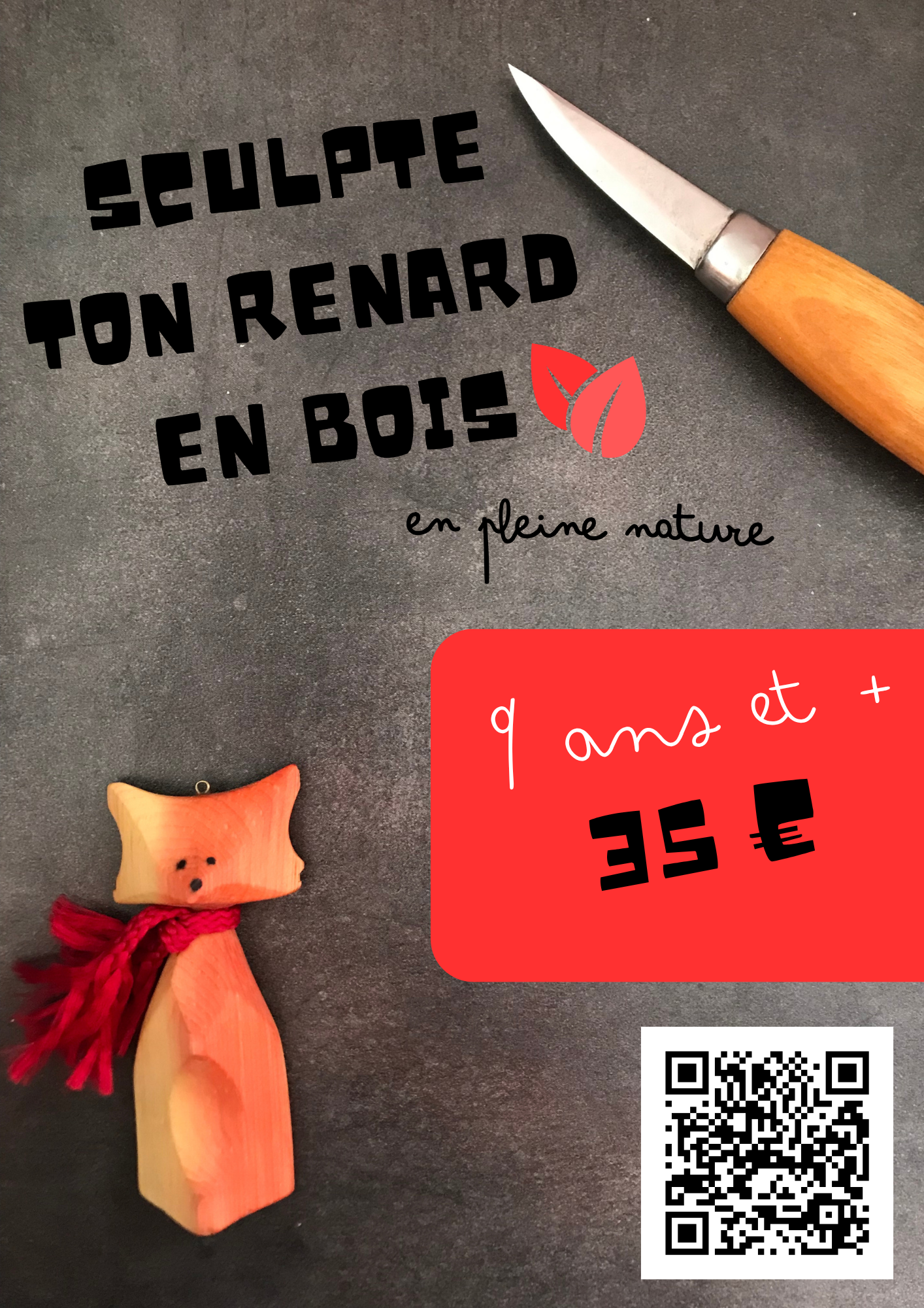 Sculpte ton renard en bois !