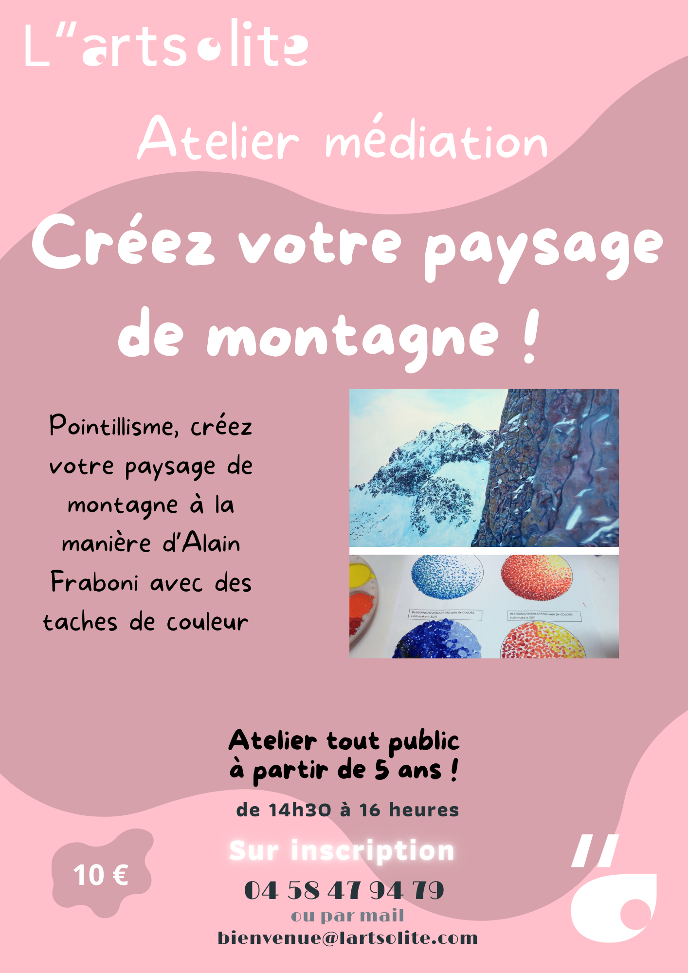 Atelier médiation pendant les vacances à L''artsolite !