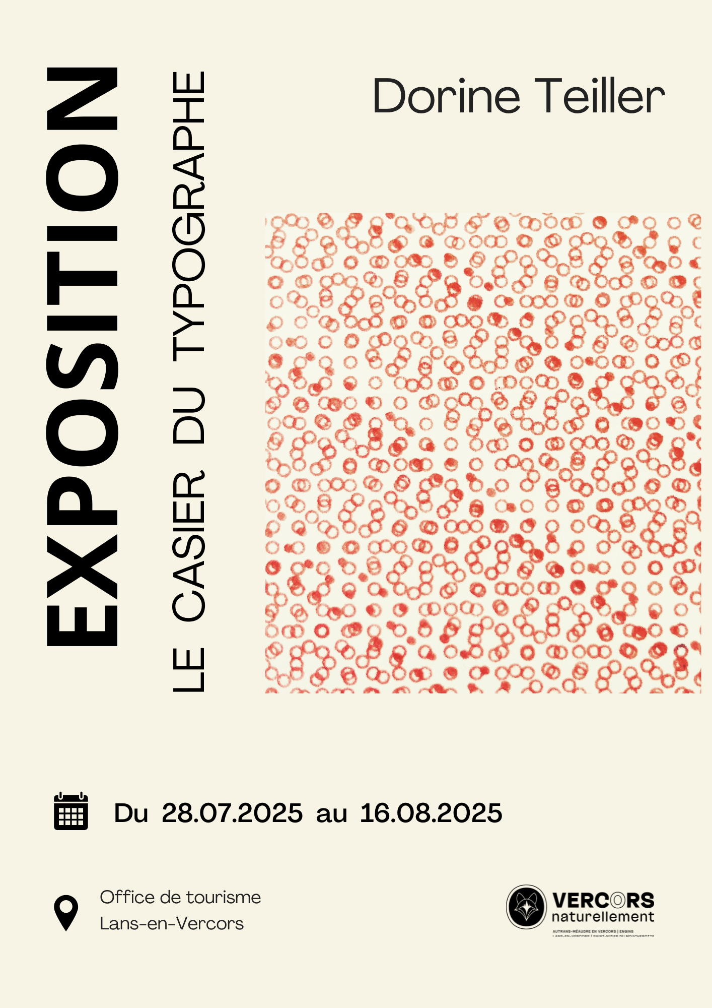 Exposition de Dorine Teiller - Le casier du typographe Exposition de Dorine Teiller - Le casier du typographe