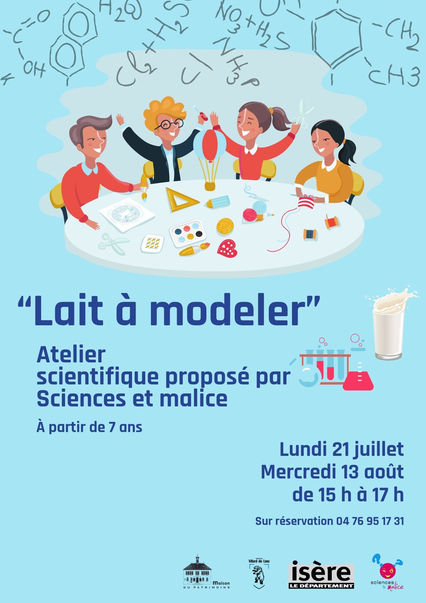 Atelier scientifique - lait à modeler